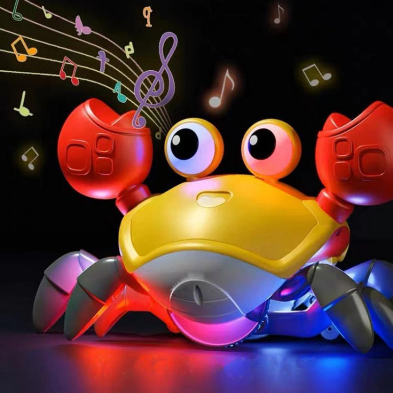 Brinquedo Educativo para Bebês: Caranguejo Rastejante com Música e Luzes